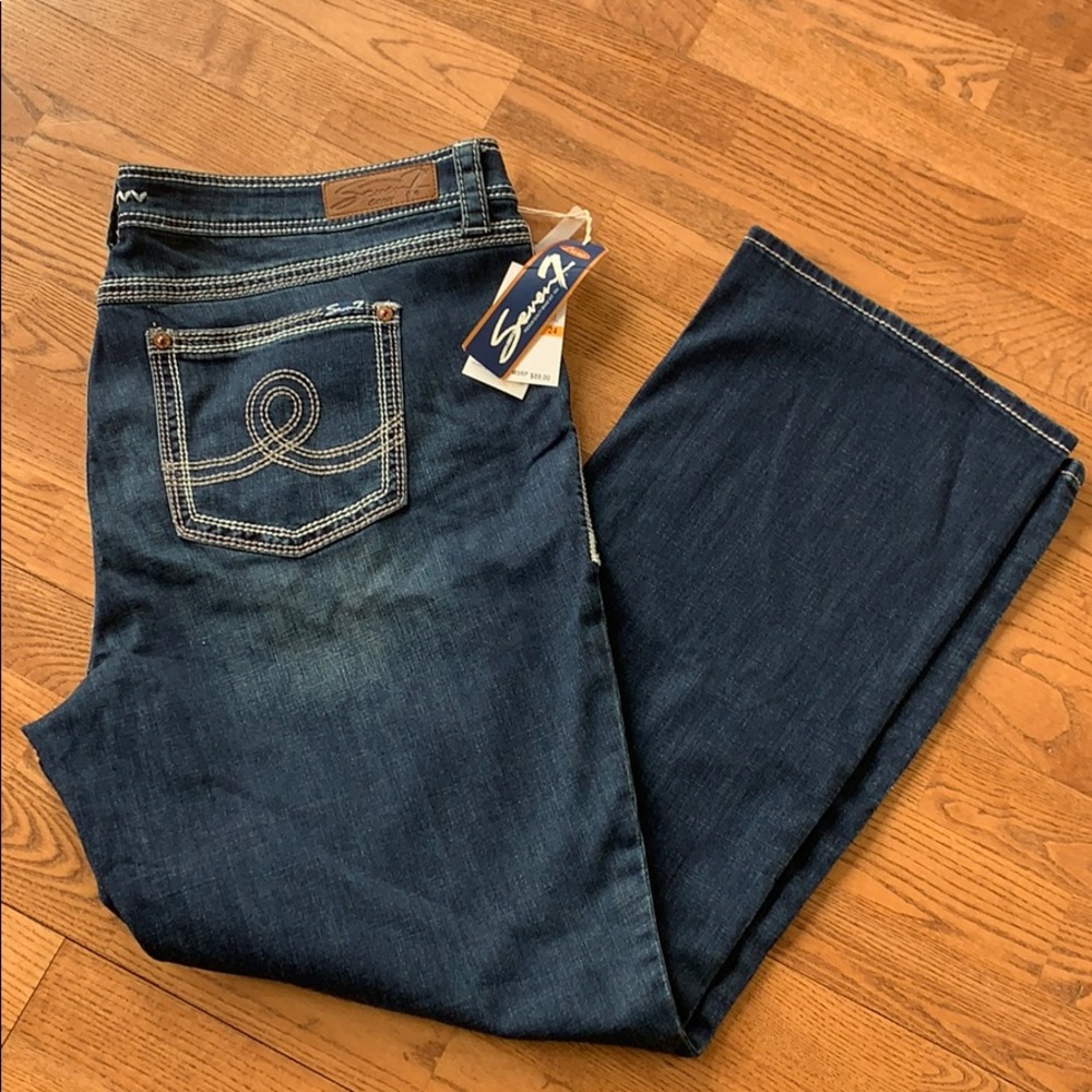 Seven7 Jeans women’s Plus 24 Jeans Boot Cut NEW